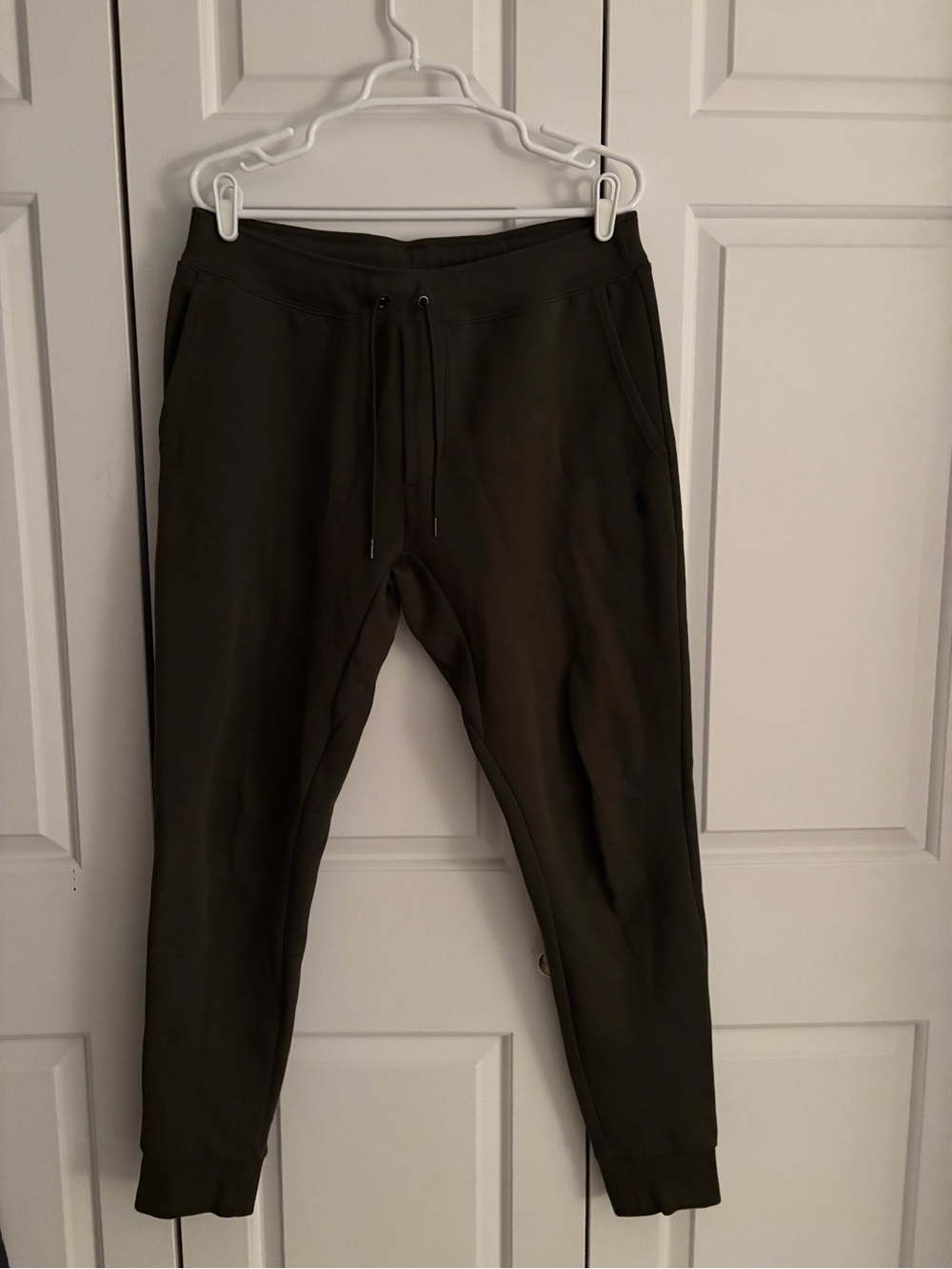 Polo by Ralph Lauren double knit black Jogger Sweatpants size medium. Like new